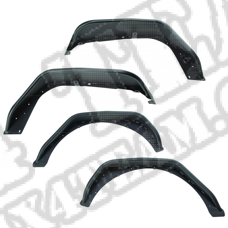 Komplet stalowych błotników HD Tube Fenders; 18-19 Jeep Wrangler JL