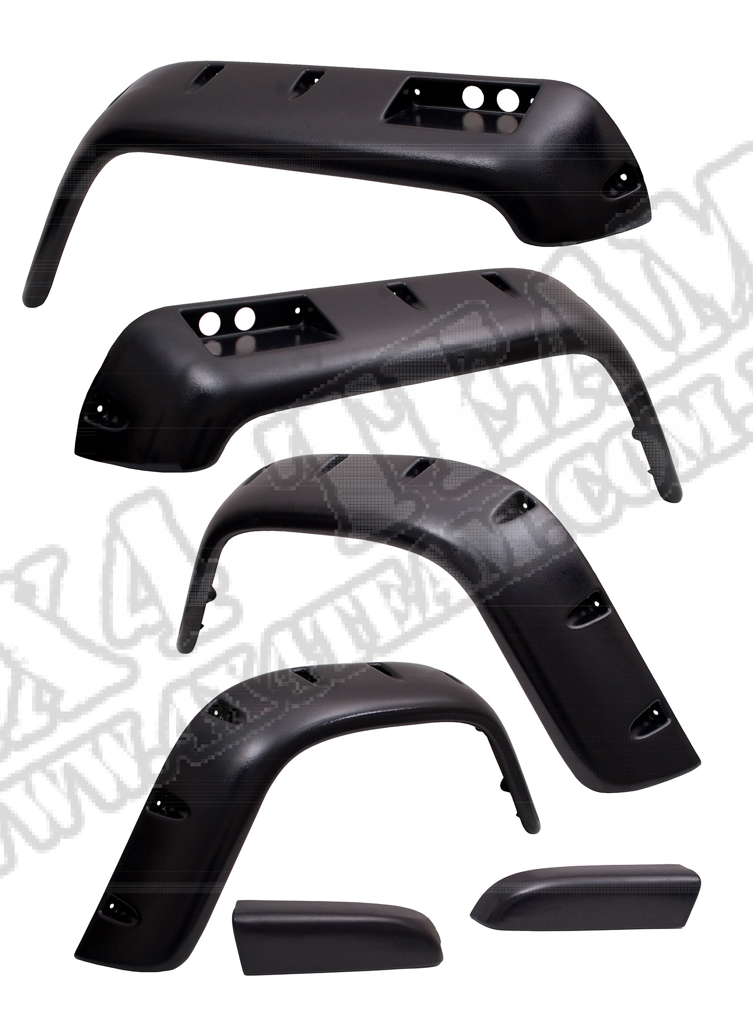 Zestaw nakładek błotników All Terrain, 4.75", 87-95 Jeep Wrangler YJ