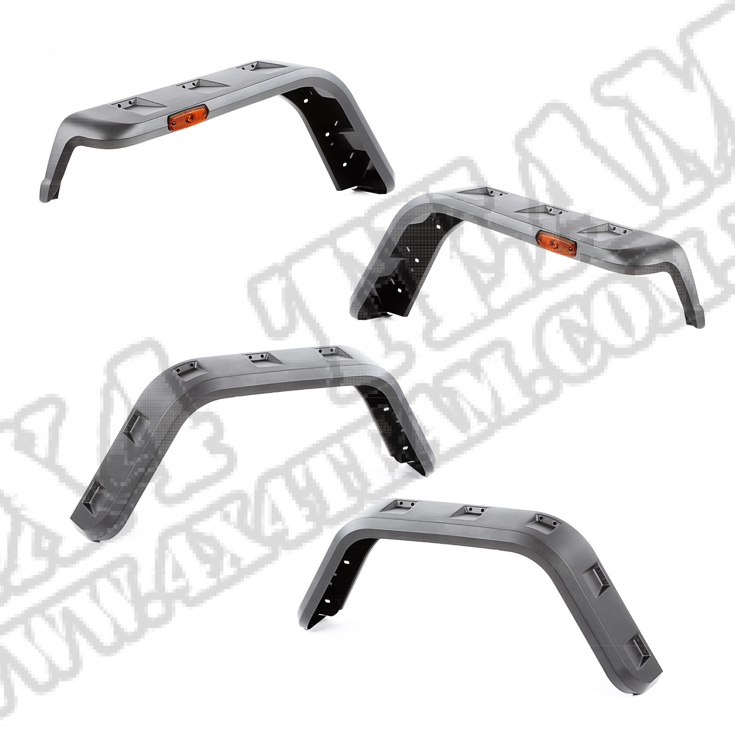 Zestaw nakładek błotników Hurricane, tekstura; 97-06 Jeep Wrangler TJ