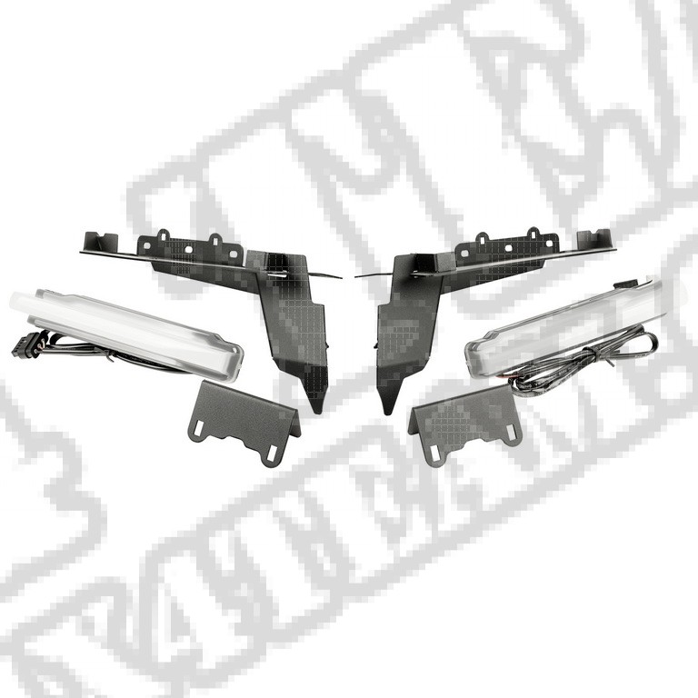Mocowania z lampami DRL do 18-20 Wrangler JL & 2020 JT Rubicon