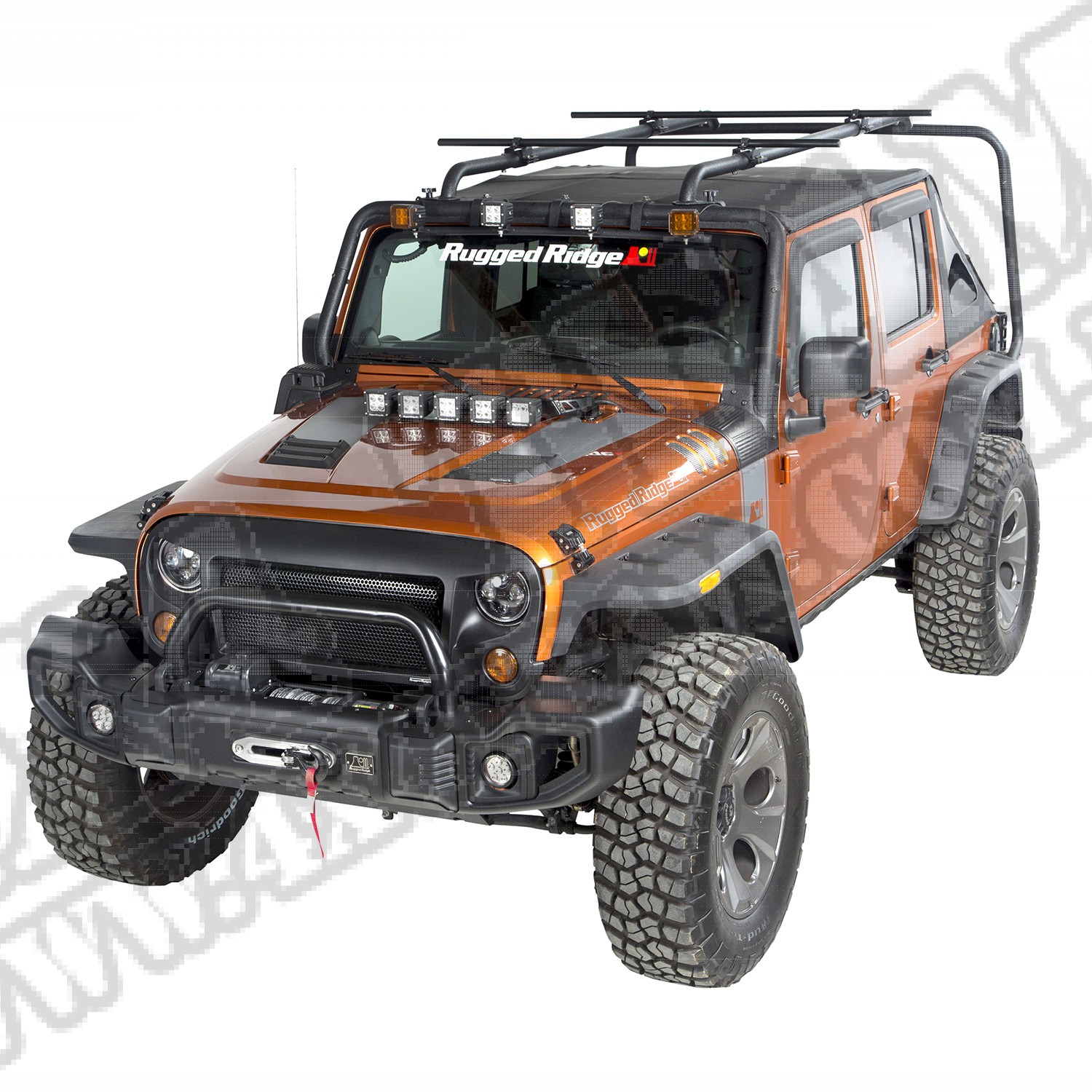 Bagażnik Sherpa Roof Rack Kit; 07-15 Jeep Wrangler Unlimited JK, 4-drzwiowy