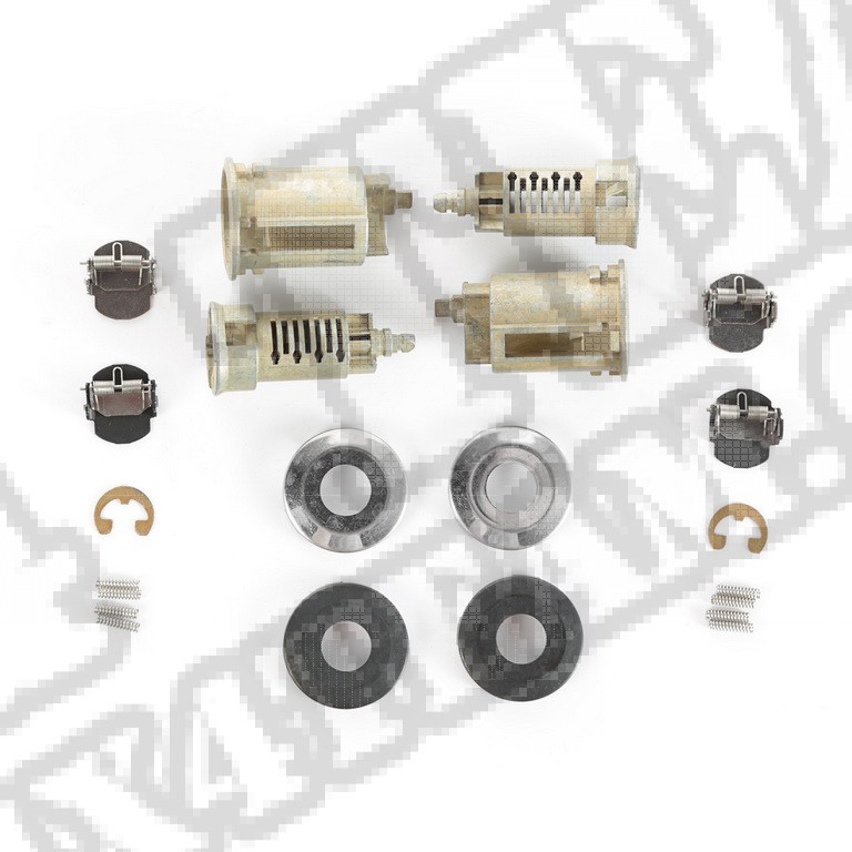 Zestaw bębenków zamka, bez kluczyków i zapadek; 95-01 Jeep YJ/TJ/XJ/ZJ