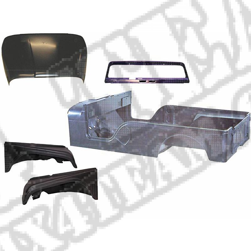 Zestaw nadwozia, stal, 55-68 Jeep CJ6