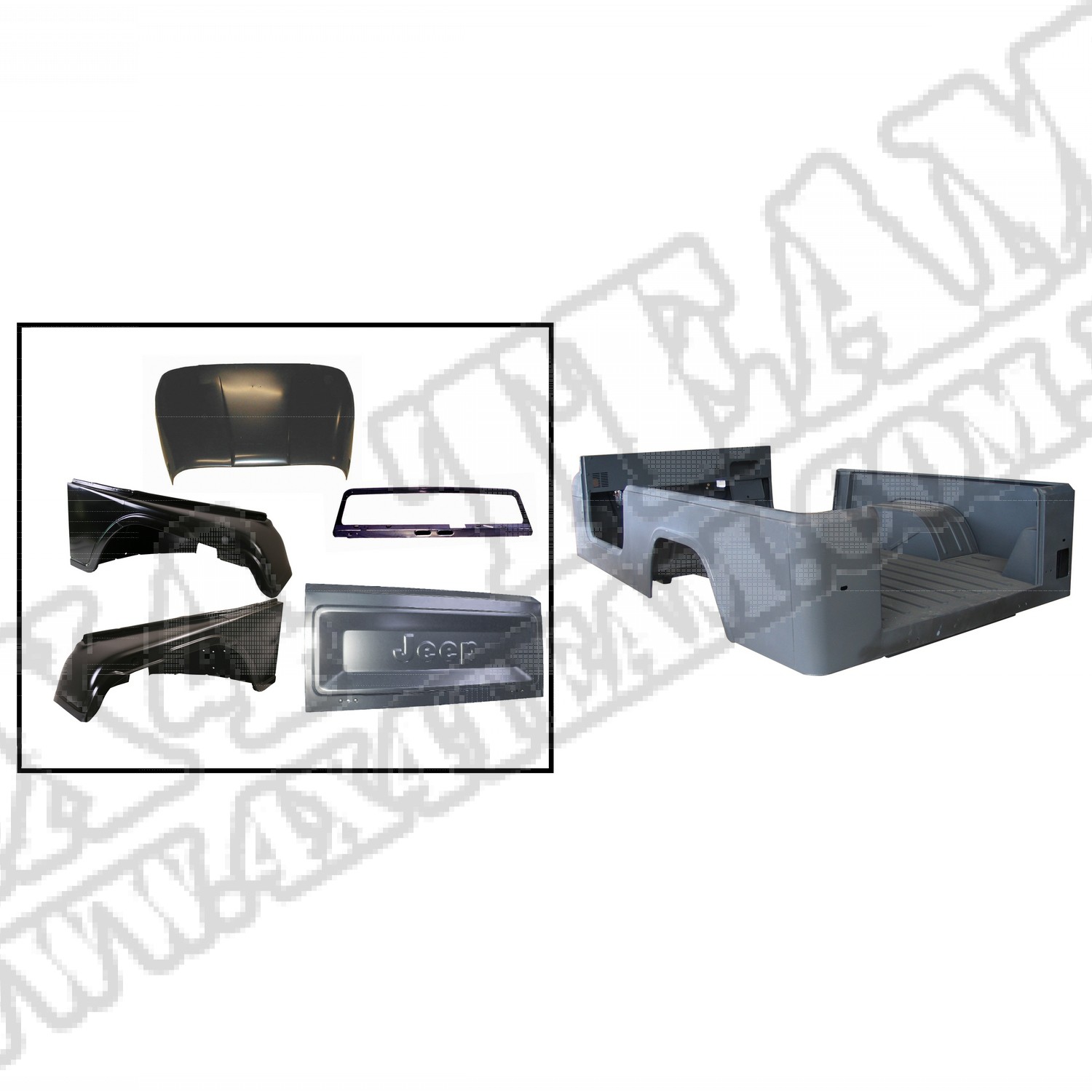 Zestaw nadwozia, stal, 81-86 Jeep CJ8 (Scrambler)