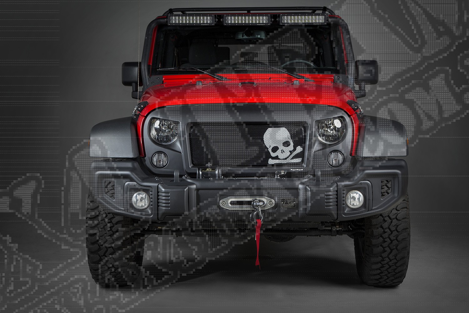 Zestaw Spartan, Czaszka, 07-15 Jeep Wrangler JK