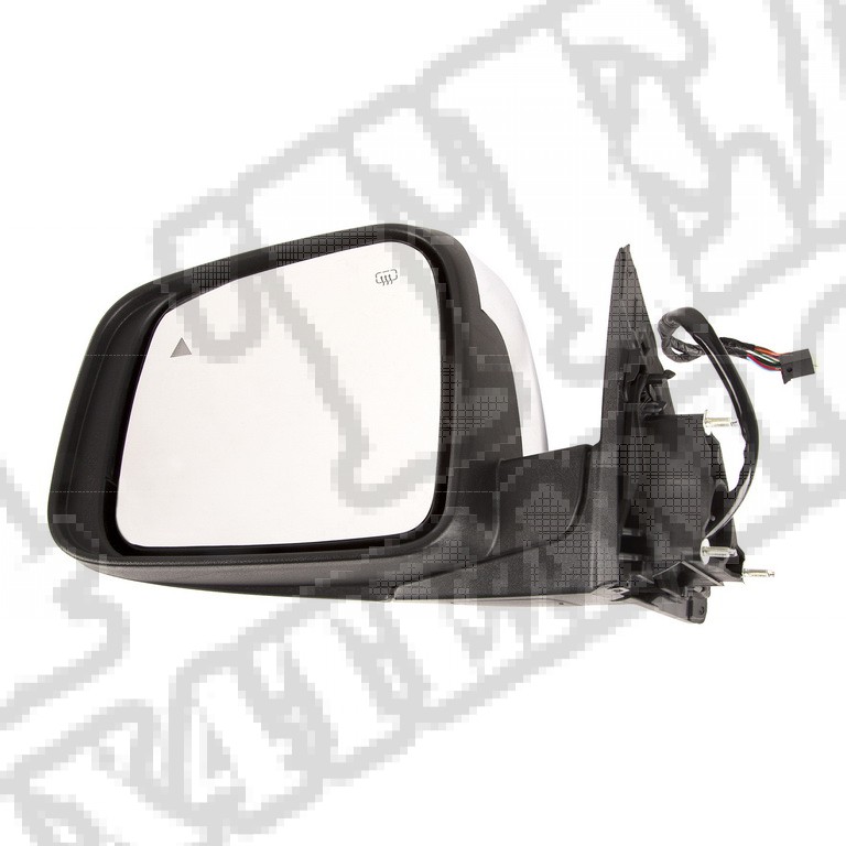 Lusterko boczne regulowane, ogrzewane, z pamięcią, kierunkowskazem i sygnalizacją "blind spot", chromowane, lewe, 11-14 Jeep Grand Cherokee
