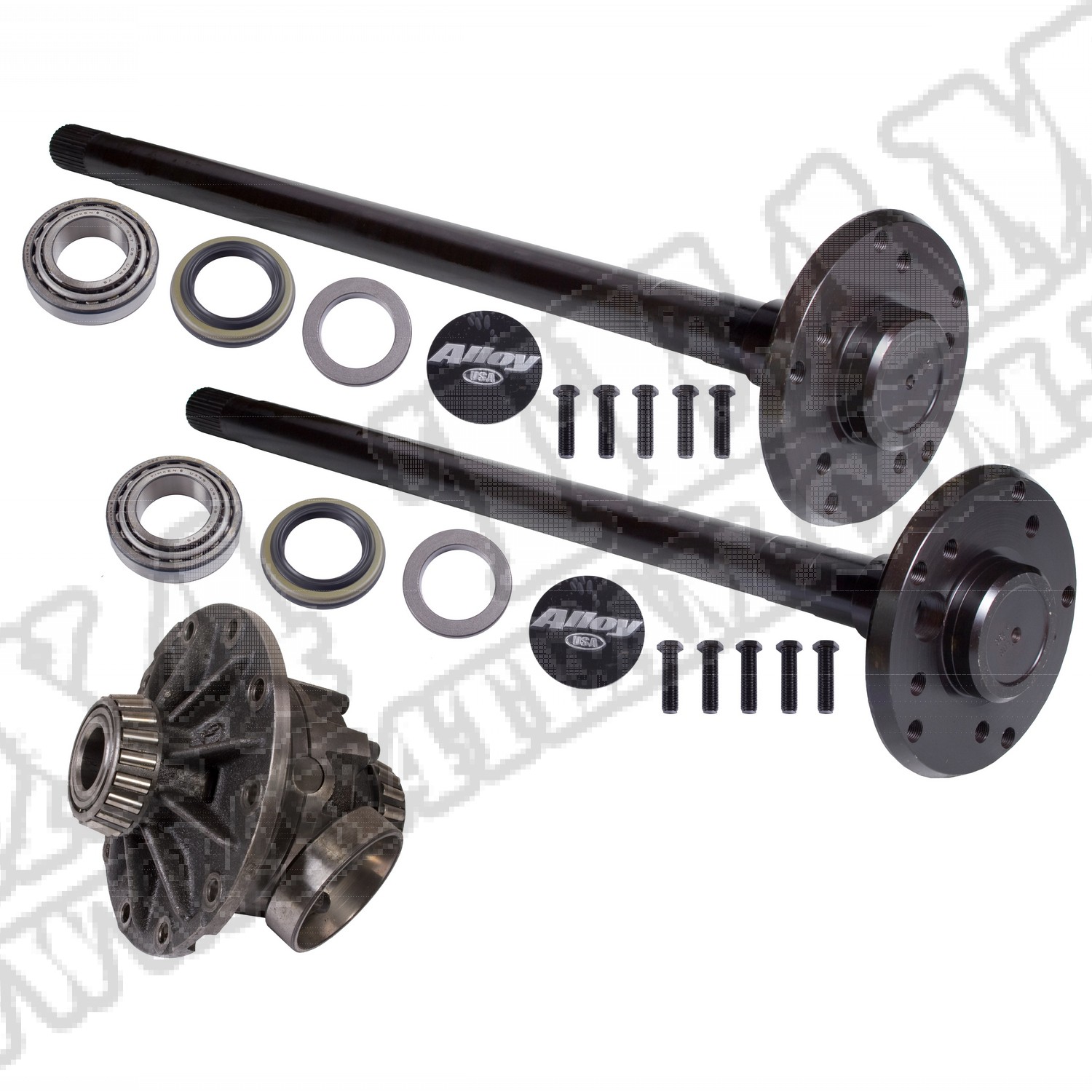 Axle Shaft Kit and Detroit Locker; 97-06 Wrangler, Grande 44 Rear