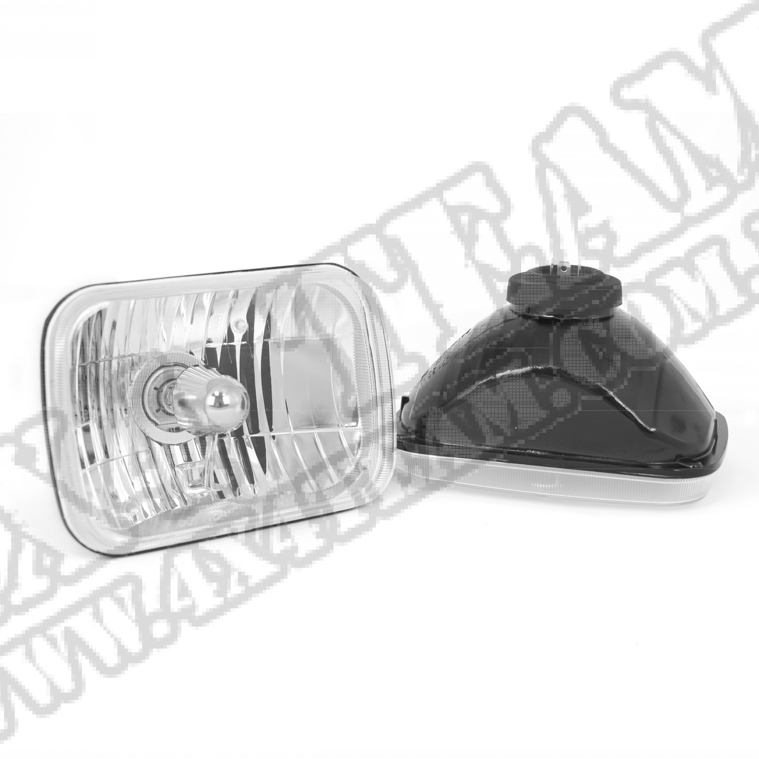 Lampy przednie H2, prostokątne, 87-95 Jeep Wrangler YJ