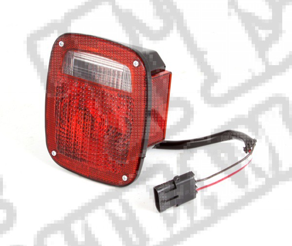 Tylna lampa czarna, prawa, 87-90 Wrangler YJ