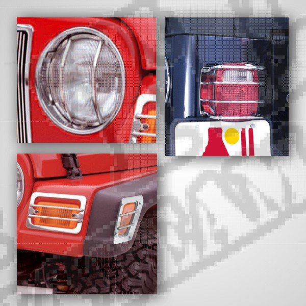 Zestaw osłon Euroguard stal nierdzewna 97-06 Jeep Wrangler TJ