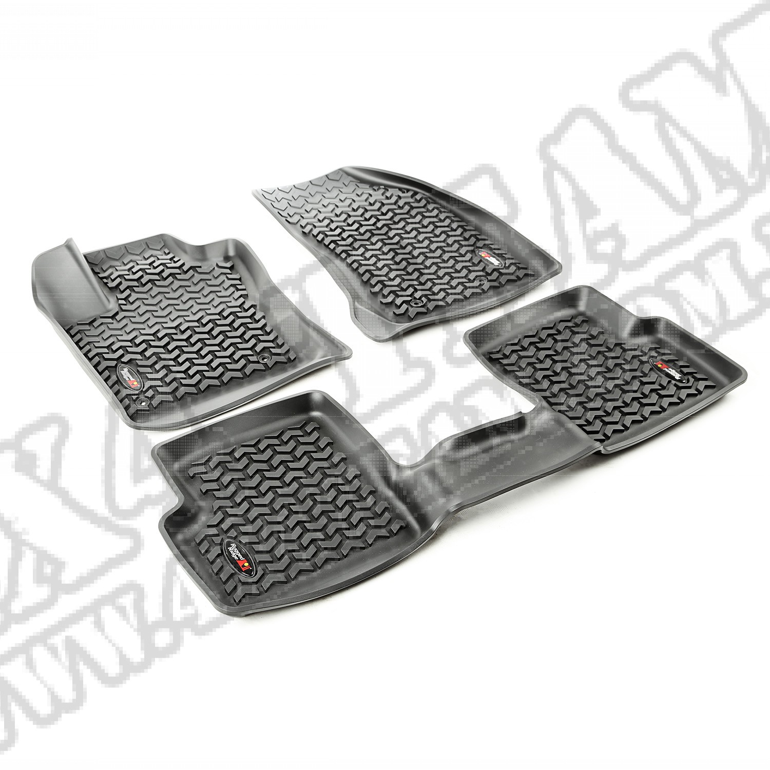 Komplet dywaników kabiny, Czarne; 15-16 Jeep Renegade