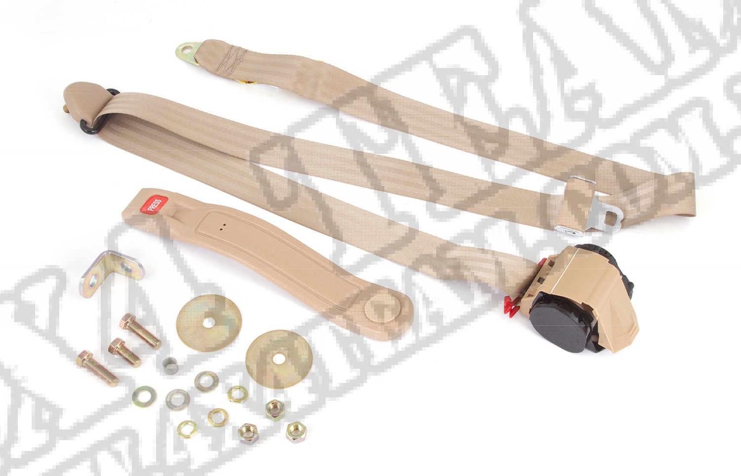 Pas bezpieczeństwa 3-punktowy tan 76-83 Jeep CJ5/87-95 Wrangler YJ