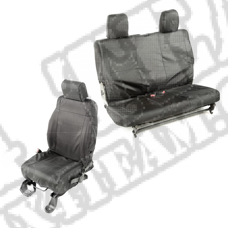 Pokrowce Ballistic, zestaw, czarne, 2 Dr; 07-10 Jeep Wrangler JK