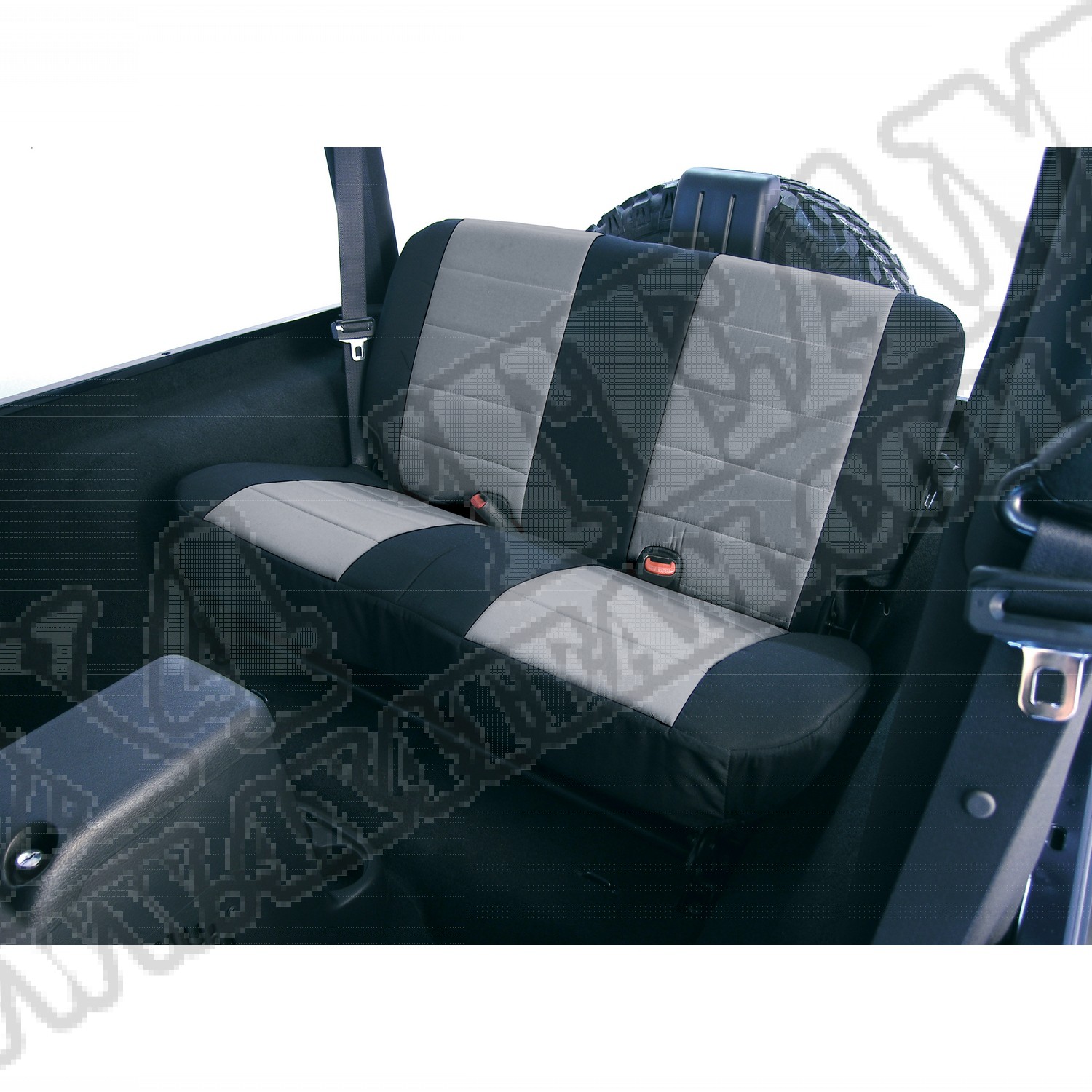 Pokrowiec tylnej kanapy czarno/szary 97-02 Jeep Wrangler TJ 