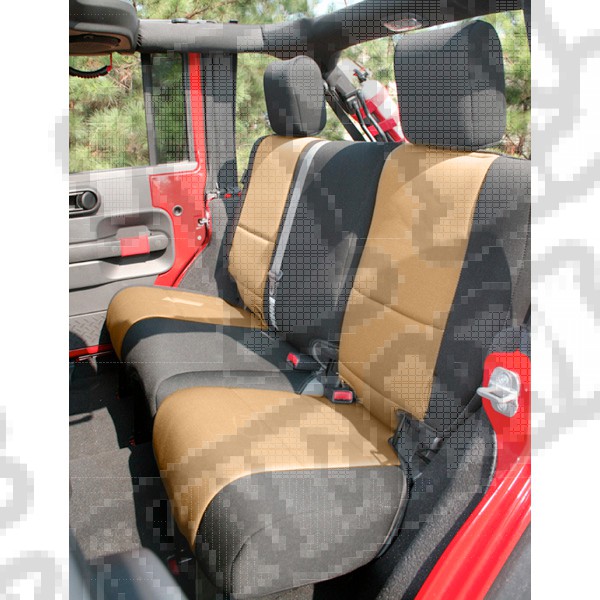 Pokrowiec tylnej kanapy czarny/tan 07-15 Jeep Wrangler Unlimited JK