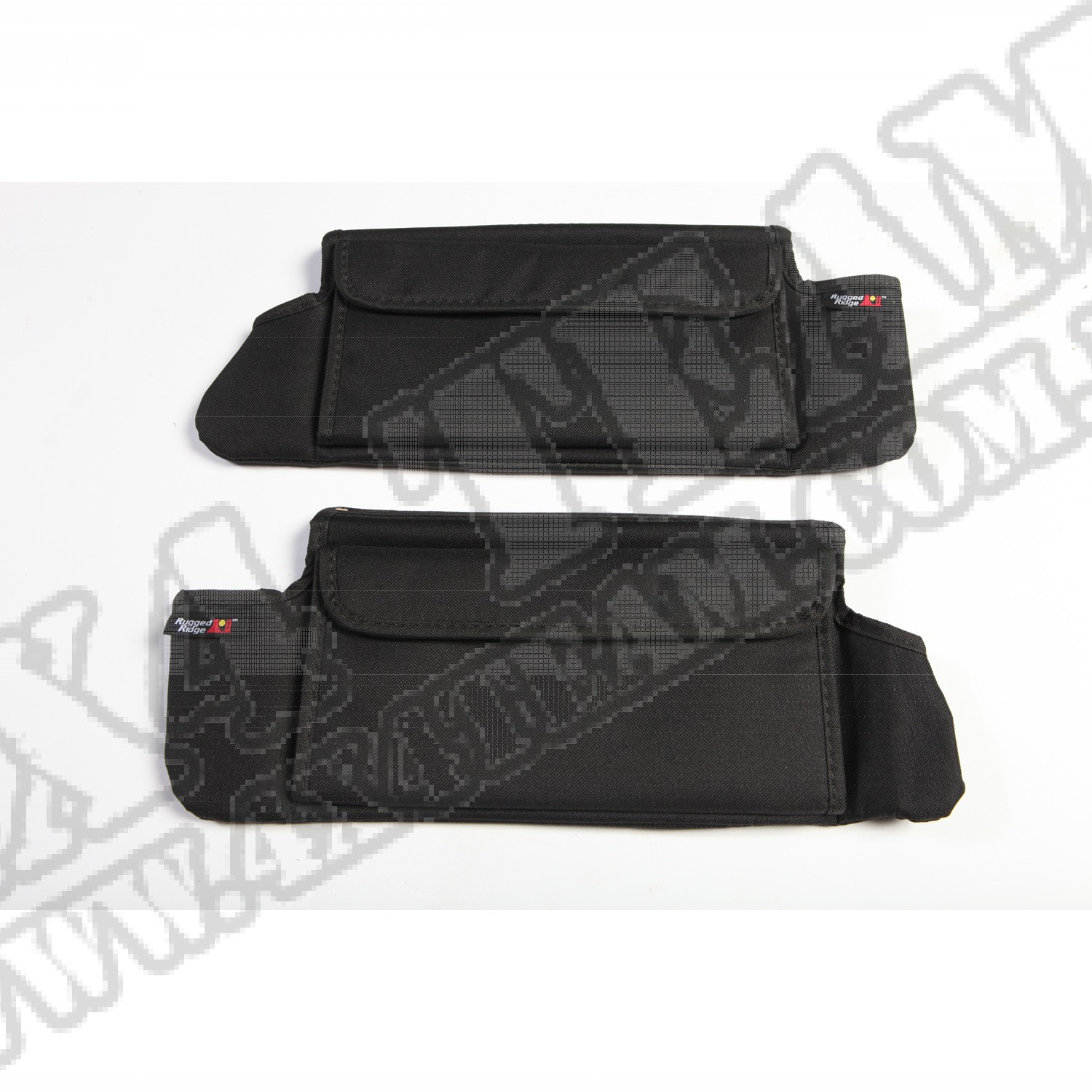 Organizery osłon przeciwsłonecznych, czarne, 07-09 Jeep Wrangler JK