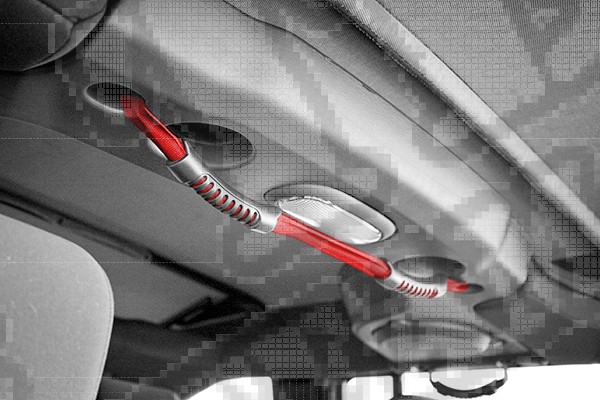 Podwójne rączki tylne czerwony 07-15 Jeep Wrangler JK