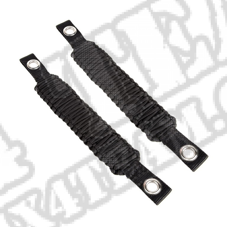 Uchwyty Paracord na słupek A/mocowanie siedzenia, czarne; 07-18 Jeep Wrangler JK