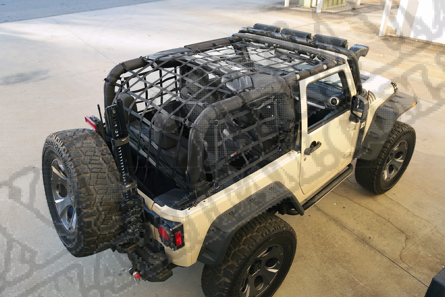 Siatka typu Cargo Net czarna 07-15 Jeep Wrangler 2 drzw