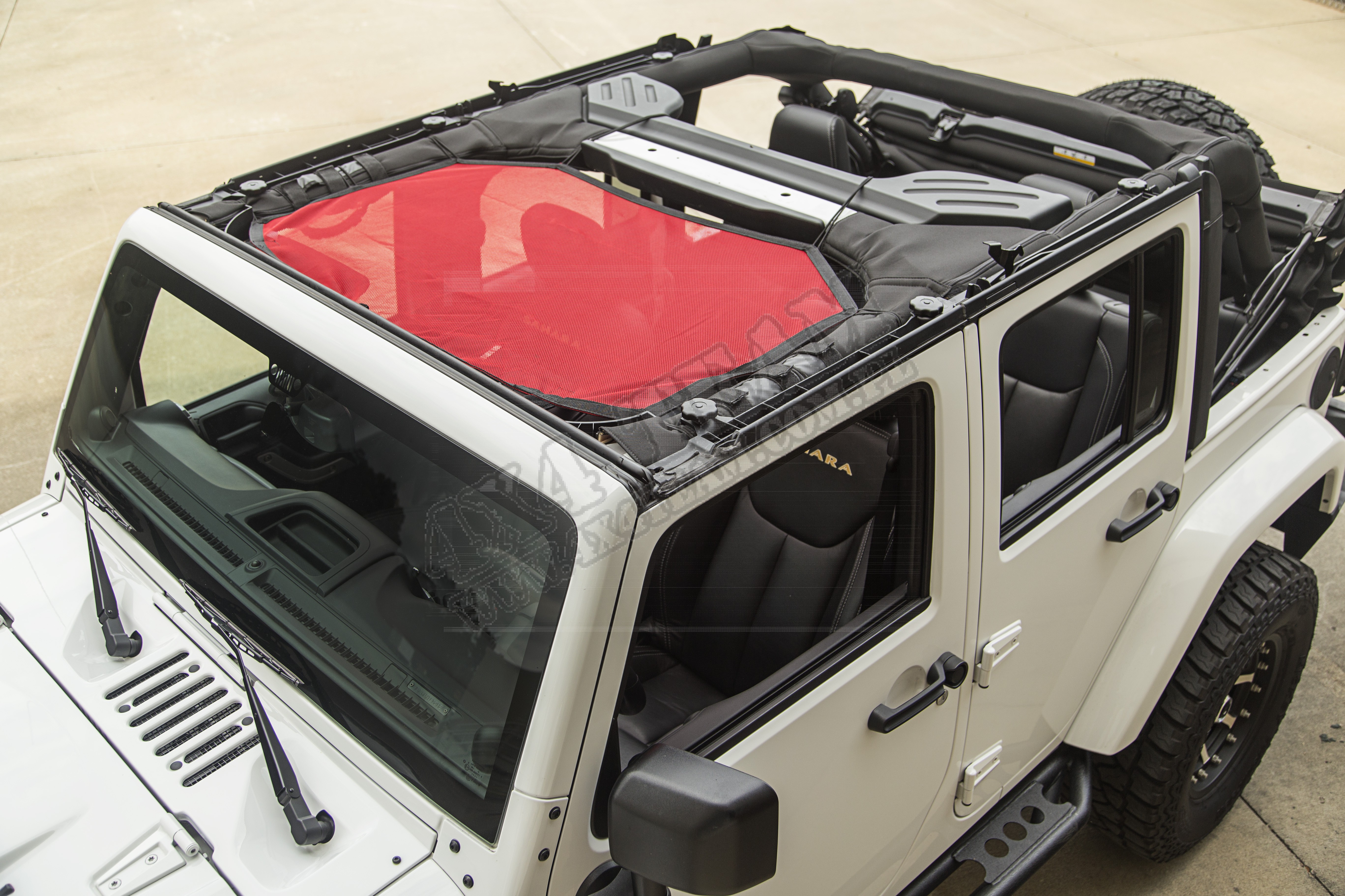 Daszek przeciwsłoneczny Eclipse, Przód, Red; 07-15 Jeep Wrangler JK