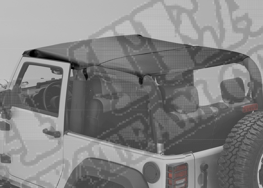 Daszek Montana Pocket Island Topper, Black Diamond; 10-18 Wrangler JK, 2 drzwiowy