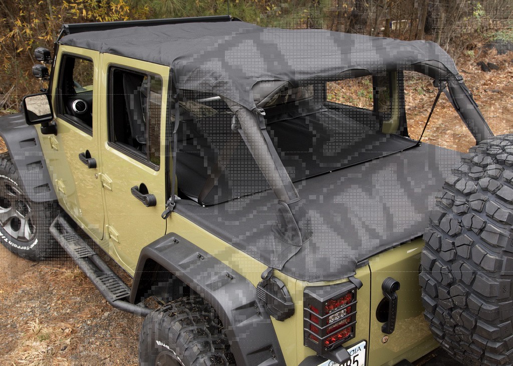 Daszek Montana Pocket Island Topper, Black Diamond; 10-18 Wrangler JK, 4 drzwiowy