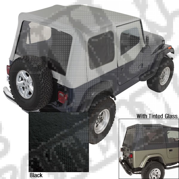 Miękki dach Z poszyciem drzwi black denim 88-95 Jeep Wrangler YJ