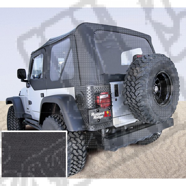 Miękki dach Z poszyciem drzwi black denim 97-02 Jeep Wrangler TJ