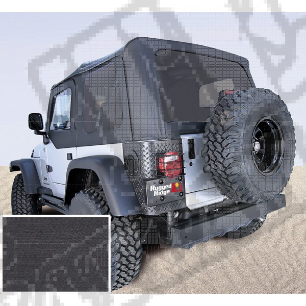 Miękki dach Z poszyciem drzwi black denim 97-02 Jeep Wrangler TJ