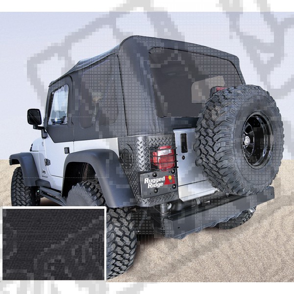 Miękki dach Z poszyciem drzwi black diamond 03-06 Jeep Wrangler TJ