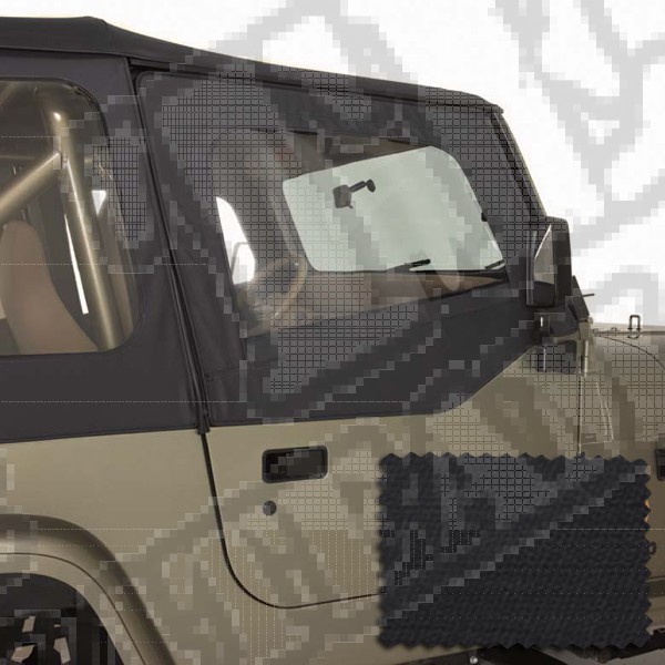 Poszycie nadstawek drzwi black diamond 88-95 Jeep Wrangler YJ