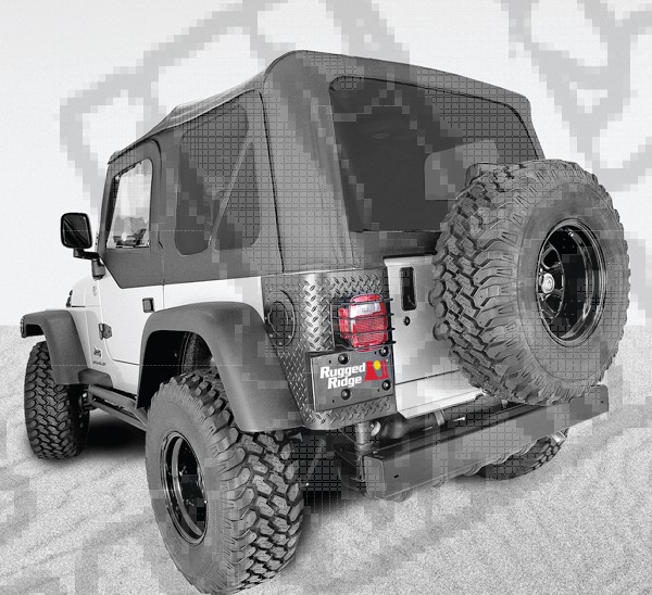 Miękki dach, czarny, z drzwiami, przyciemniane szyby 97-06 Wrangler TJ