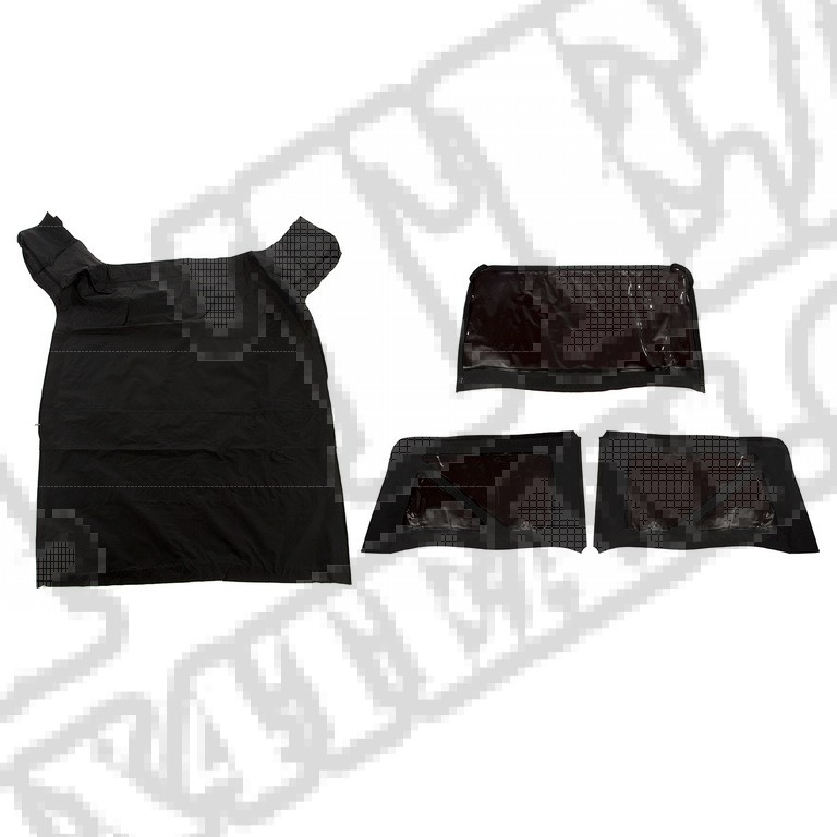 Plandeka do stelaża Montana Top, Black Diamond; 07-09 Jeep Wrangler JK, 2-drzwiowy