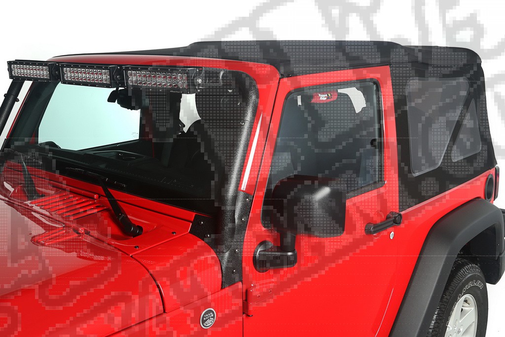 Poszycie plandeki Montana Top, Black Diamond, bez drzwi, przyciemniane okna; 10-18 Jeep Wrangler JK, 2 Door