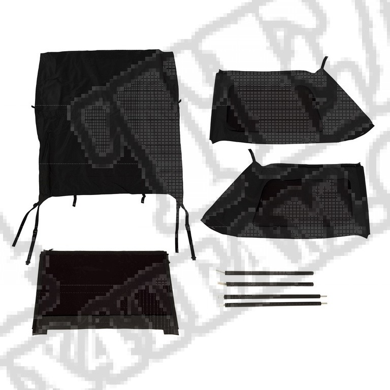Bestelażowa plandeka Montana Top, Black Diamond, 2-Dr, 07-17 Jeep Wrangler JKU
