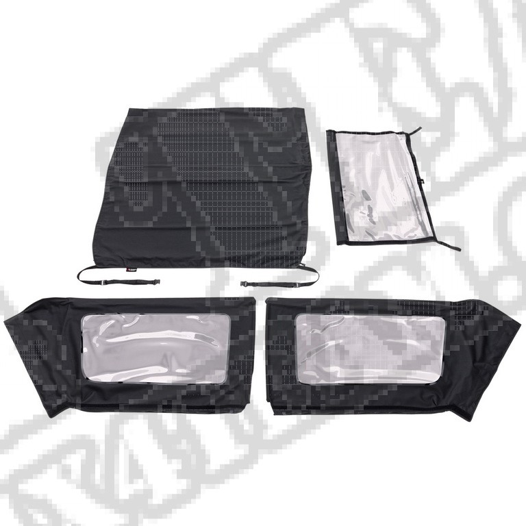 Plandeka Voyager Top 2 Door Black Diamond Sail Cloth, przyciemniane szyby; 07-18 JK