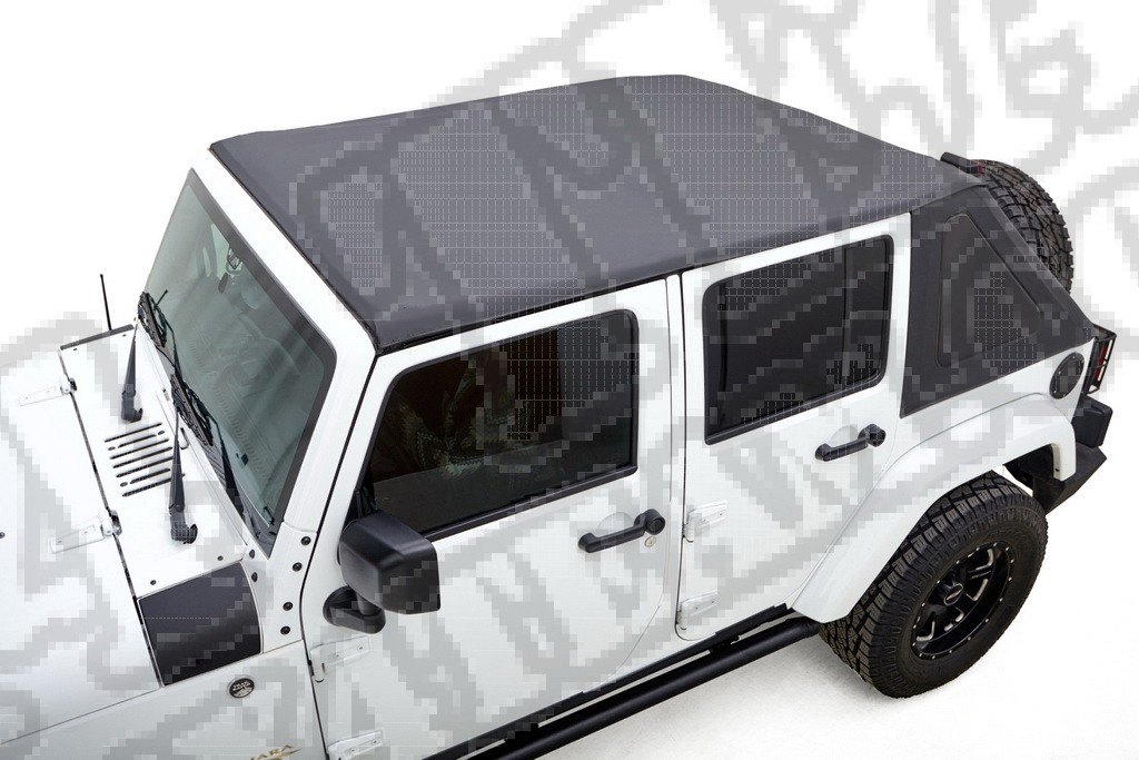 Plandeka Voyager Top 4 Door Black Diamond Sail Cloth, przyciemniane szyby; 07-18 JKU