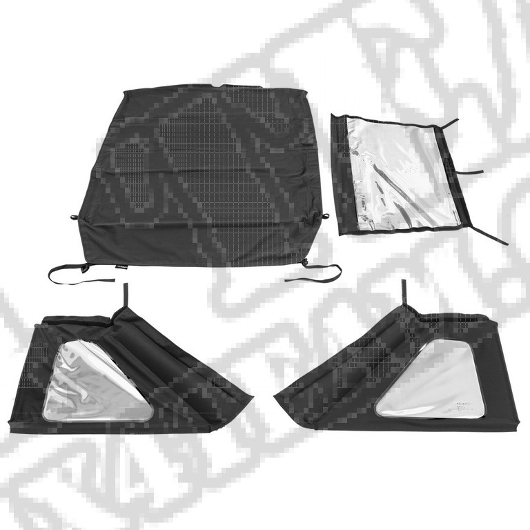 Plandeka Voyager Top 4 Door Black Diamond Sail Cloth, przyciemniane szyby; 18-> JLU