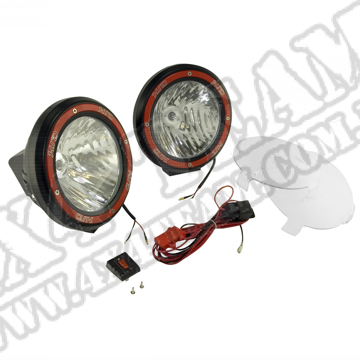 Zestaw reflektorów ksenonowych Off-Road 7" czarna obudowa