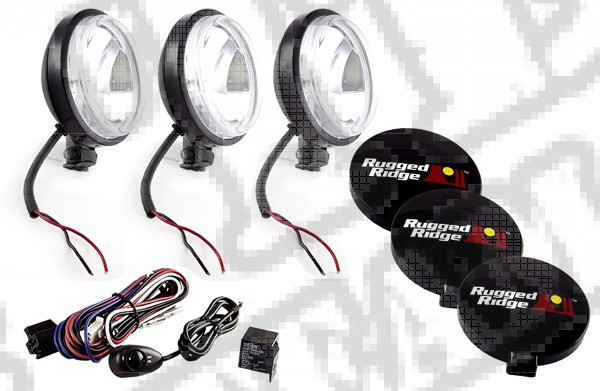 Zestaw halogenów Off-Road typu Slim 6" czarny