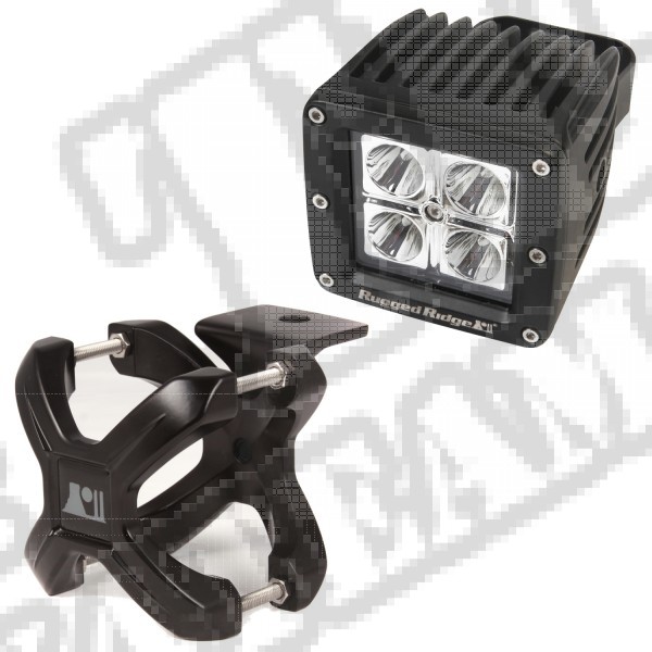 Zestaw uchwyt "X" i reflektor LED, czarny, 1 szt
