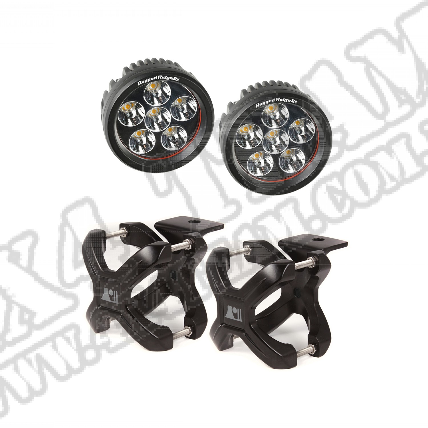 Zestaw uchwyt "X" i lampa LED, 2 szt, czarne