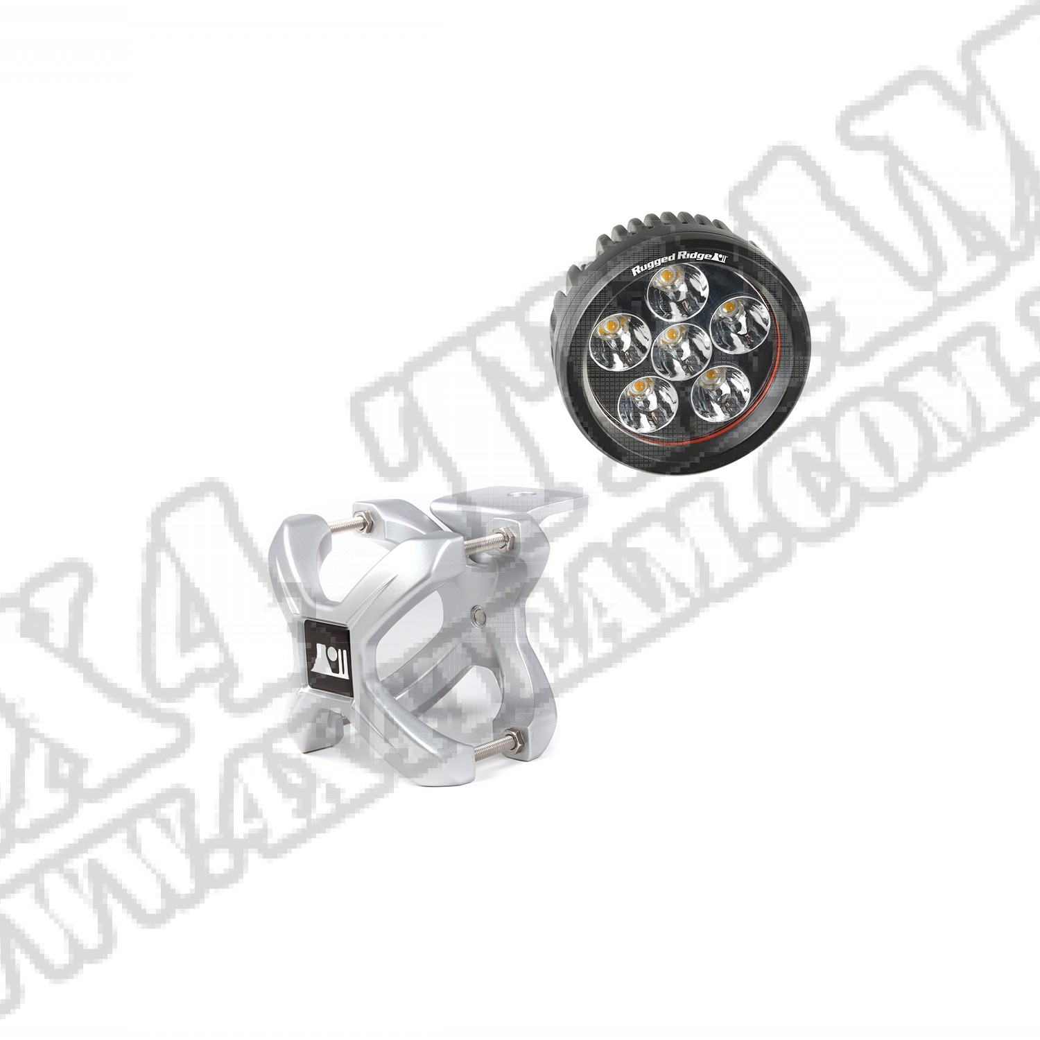 Zestaw uchwyt "X" i lampa LED, 1 szt, srebrny