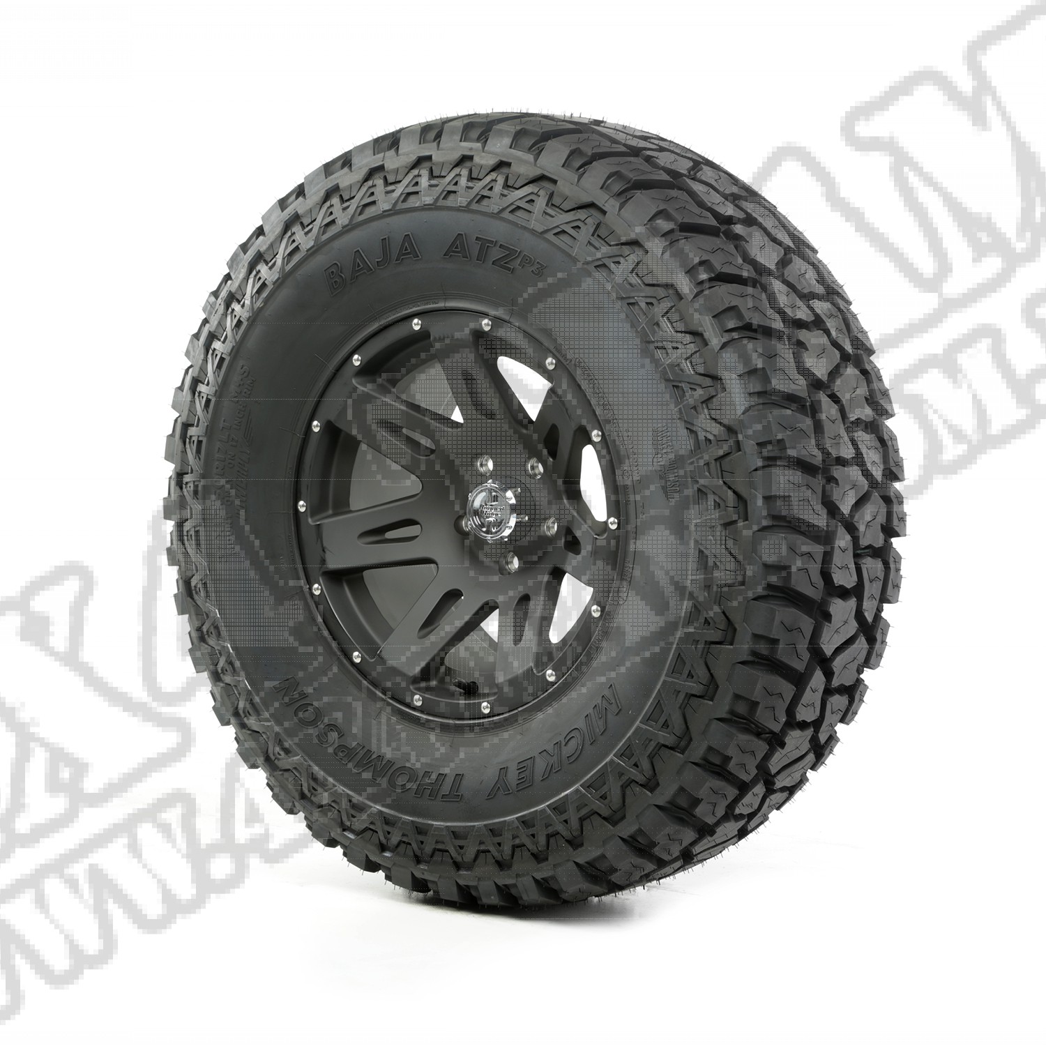 Zestaw felga z oponą 17" black satin 37X12.50X17 ATZ 