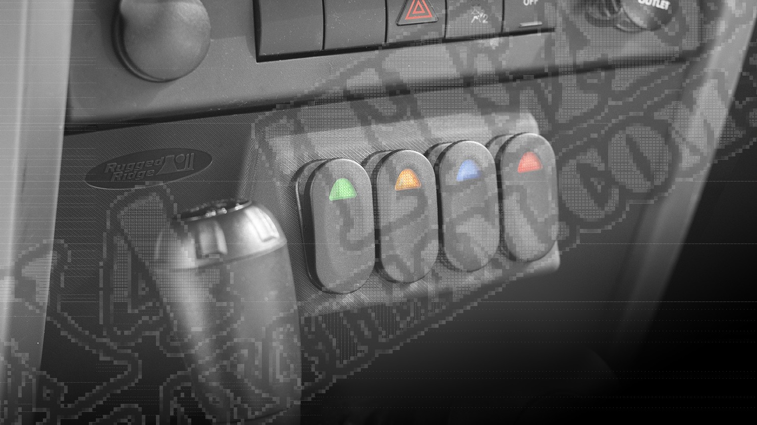 Konsola dolna pod przełączniki 07-10 Jeep Wrangler JK