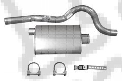 Muffler, Tailpipe Kit, 76-81 Jeep CJ Models