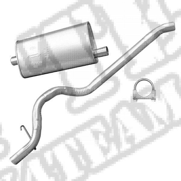 Tłumik końcowy z rurą 4/6 93-95 Jeep Cherokee XJ