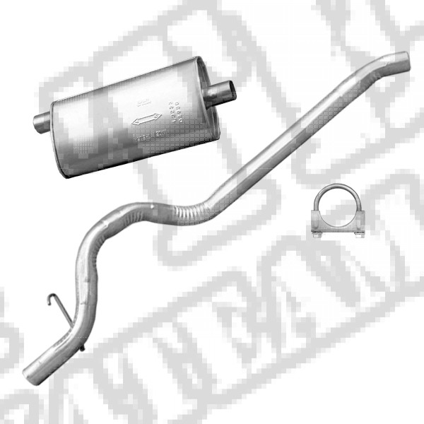 Tłumik końcowy z rurą 87-92 Jeep Cherokee XJ