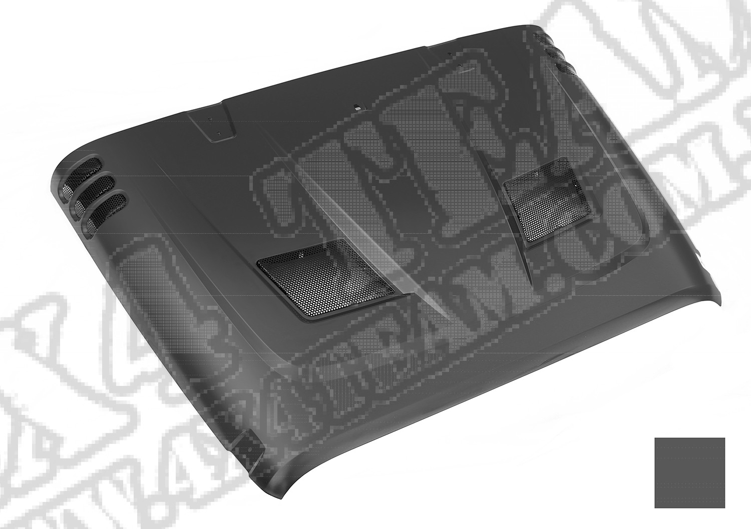 Performance Vented Hood, painted PAU code. (Grane Crystal) 07-14 JK.