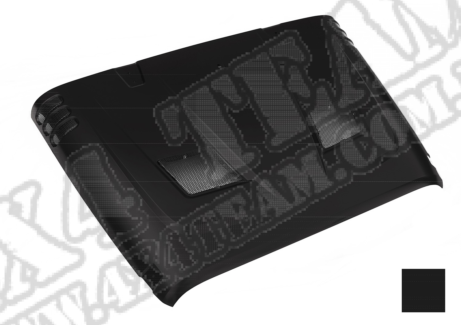 Performance Vented Hood, painted PAV code. (Dark Charcoal) 07-14 JK.